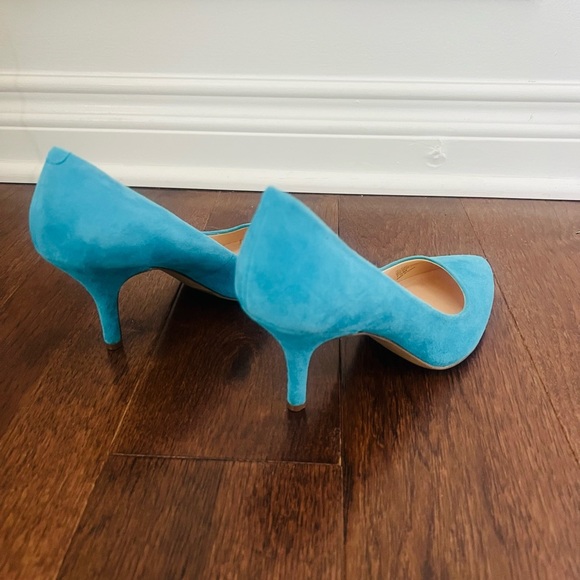 Beautiful size 7.5 blue leather INC heels - Picture 5 of 9